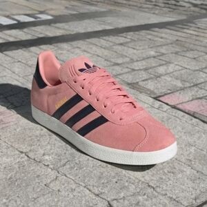 Adidas Gazelle Athletic Sneakers Shoes Pink Black White JH5388 11.5 Mens